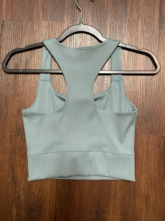 The North Face EA Knit Ribbed Crop Tank in Goblin Blue - Picture 5 of 5